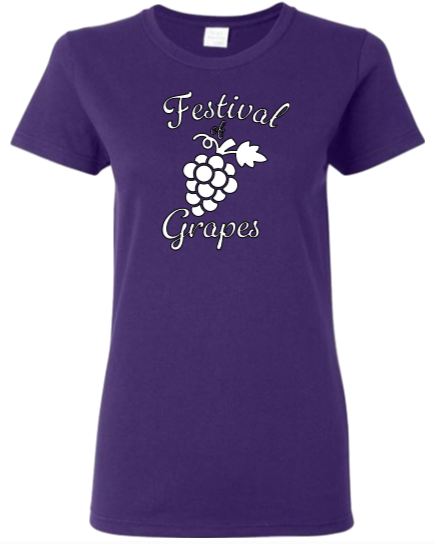 Festival of Grapes Ladies Purple Tee