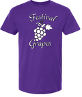 Unisex Festival of Grapes Purple Tee Full Front