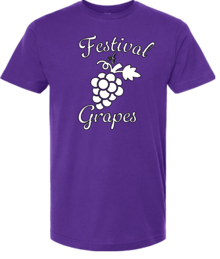 Unisex Festival of Grapes Purple Tee Full Front
