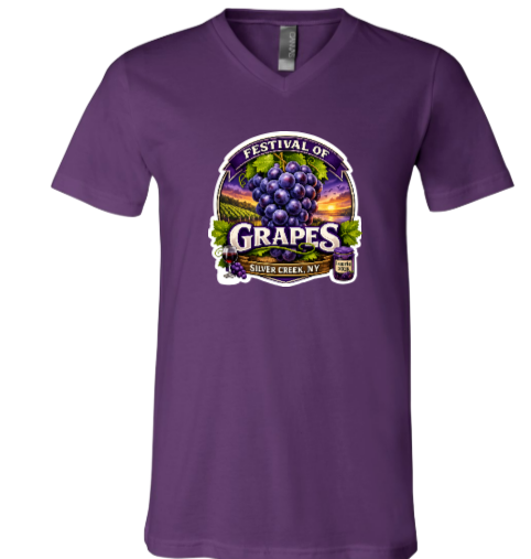 Purple Unisex V-Neck Tee